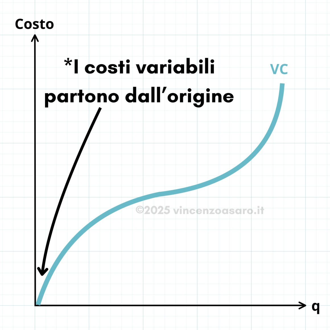 Costi variabili - Partono sempre dall'origine